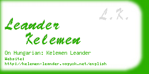 leander kelemen business card